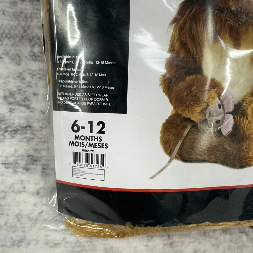 New in Package - Rubies Infant 6-12 Months Lion Cub Costume Halloween Noah's Ark - Picture 4 of 8